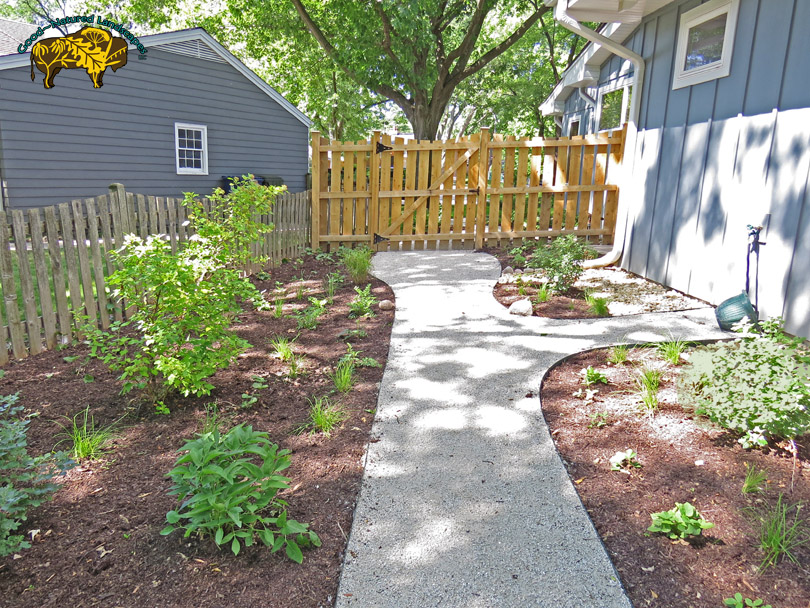 permeable, recycled fire pit sitting area photo