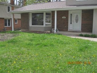 Front landscape before  design and installation